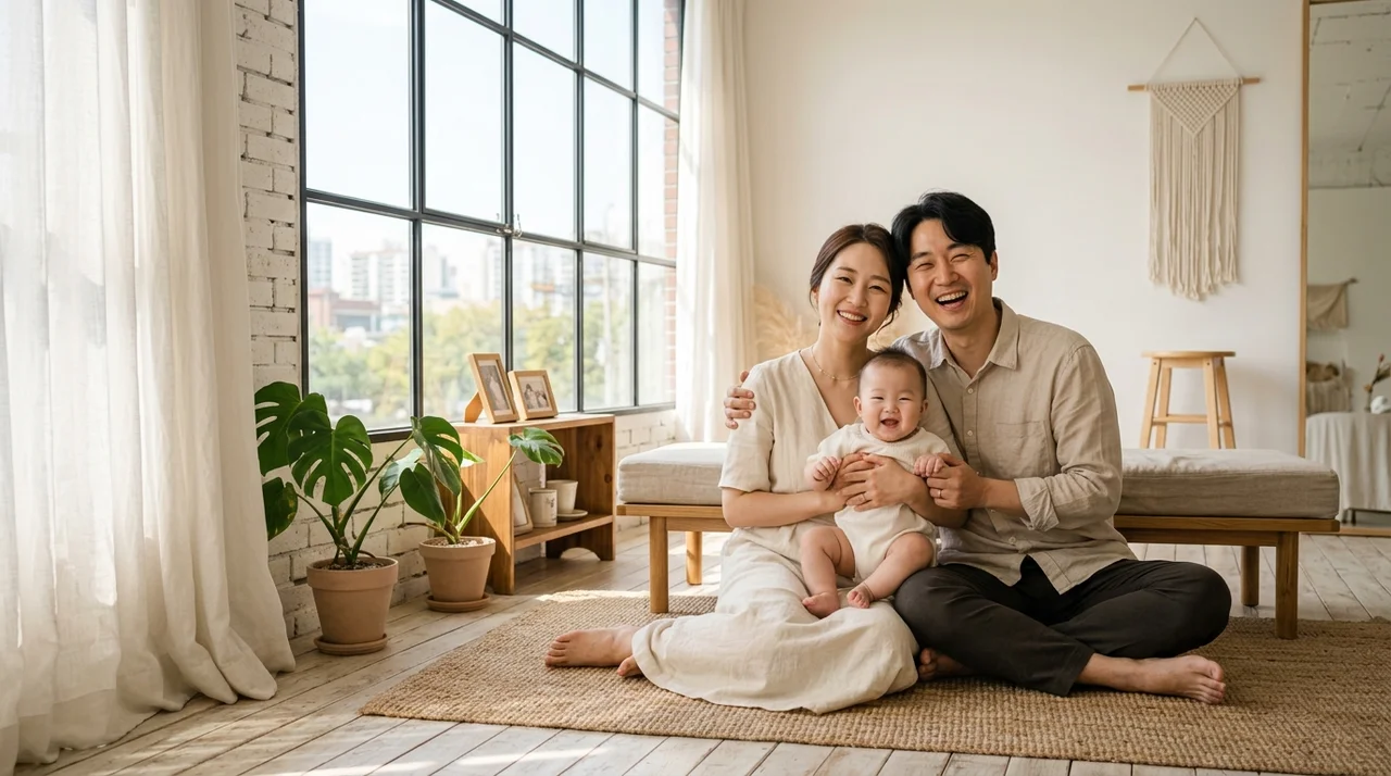 의정부사진관 추천 따뜻한 감성 가득한 민락동 아기사진 가족촬영 후기